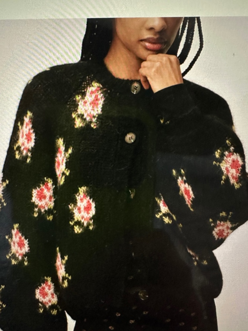 The Great- Black Heirloom Carousel Cardigan. Like new - Picture 3 of 9